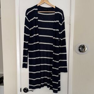 Doe & Rae Navy and White Striped Sweater